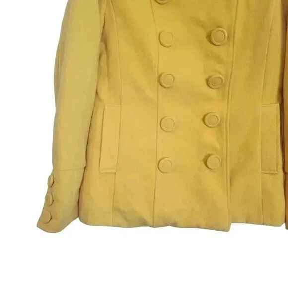 Cotton On Women's Canary Yellow Poly/Viscose Fleece Lined Short Double Breasted - Picture 3 of 9